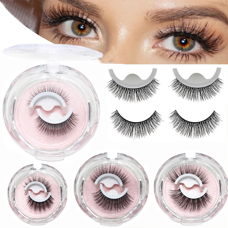 1pair Selfadhesive Reusable False Eyelashes Korean Makeup For Women Free Shipping Items