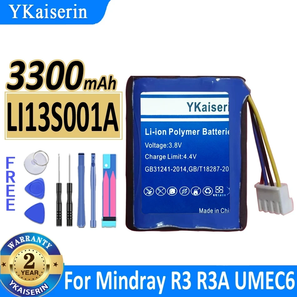

YKaiserin 3300mAh LI13S001A Replacement Battery for Mindray R3 R3A UMEC6 UMEC7 UMEC10 UMEC12 ECG Machine Batterie + Warranty
