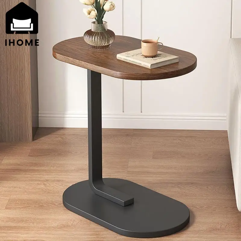 IHOME-Petite Table Basse T1, Rangement de oral et, Mini Table d'Appoint de Canapé en Bûches de Bois, Moderne, Simple, Mobile et Facile à Utiliser pour un Usage Domestique