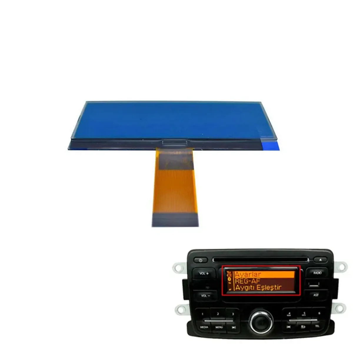 LCD Display for Renault Duster Captur Logan Pulse Symbol 3rd-Gen Radio Stereo Interior Instrument Cluster Car Sound