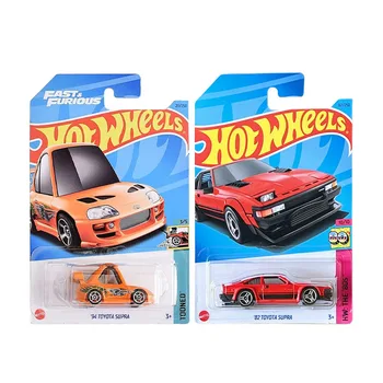 2023 Hot Wheels C4982 ’94 Toyota Supra Orange #211 Q Version ’82 Toyota Supra Red #167 1:64 Diecast Car Model Toy