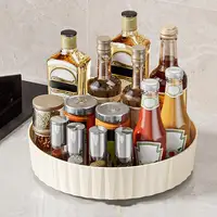 Fridge Organizer Rotating Tray 360 Degree Spinning Refrigerator Round Shelf Condiment Storage Racks For Cabinet Dining Table 2