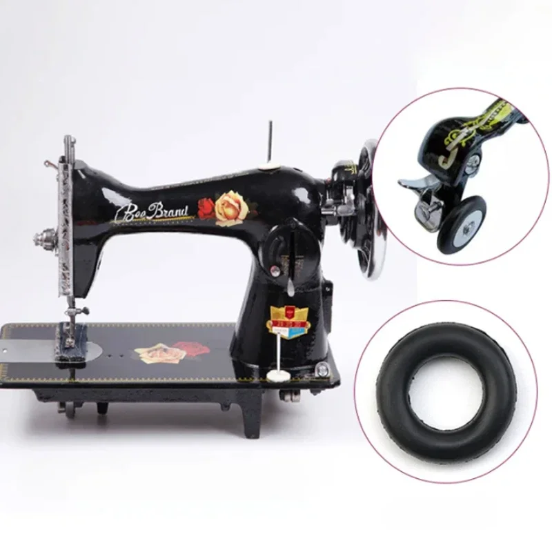 10 قطعة بكرة اللفاف المفيدة المطاط حلقة الاحتكاك عجلة ماكينة خياطة أجزاء يناسب المغني شقيق اكسسوارات أداة