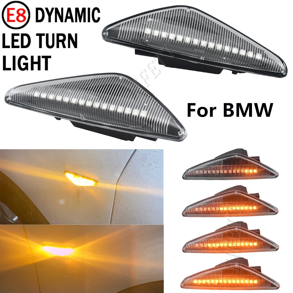 

2X For BMW X3 F25 X5 E70 X6 E71 E72 2008-2014 Dynamic LED Turn Signal Side Marker Lights Fender Lamp Sequential Indicator Lamps