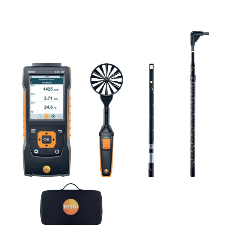 Testo 440 Delta P Flow ComboKit 1 Lux Kit 조도계 풍속 및 IAQ 측정 장비 0563 4409