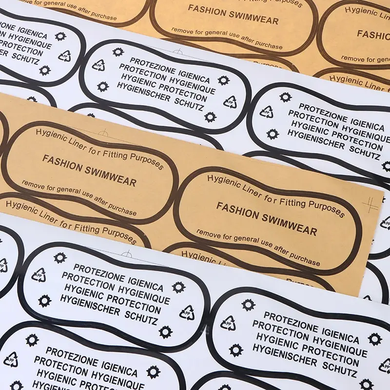 Flower Printed Hygiene Label Clear Tape Swimwear Lingerie Underwear Adhesive Bikini Try On Sticker Labels Diy Crafts 30Pcs/lot decorative stickers self adhesive stickers stationery stickers paper stickers adhesive stickers decorative labels stickers handbook stickers diy scrapbooking accessories