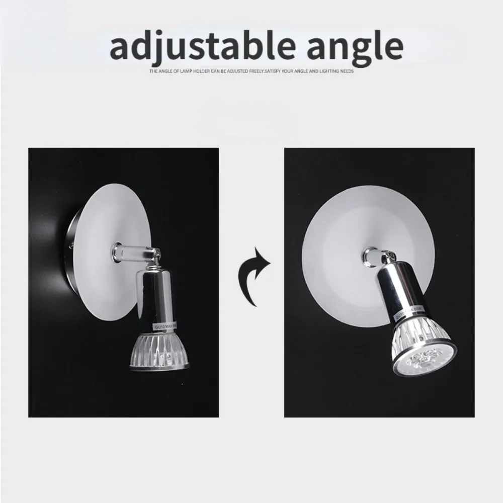 Description Picture 4 of itemGU10 Spotlight 1 Head Chrome Iron Acrylic Design Ceiling Down Light for Home Decorative Spot Light Frame Living Room Lighting