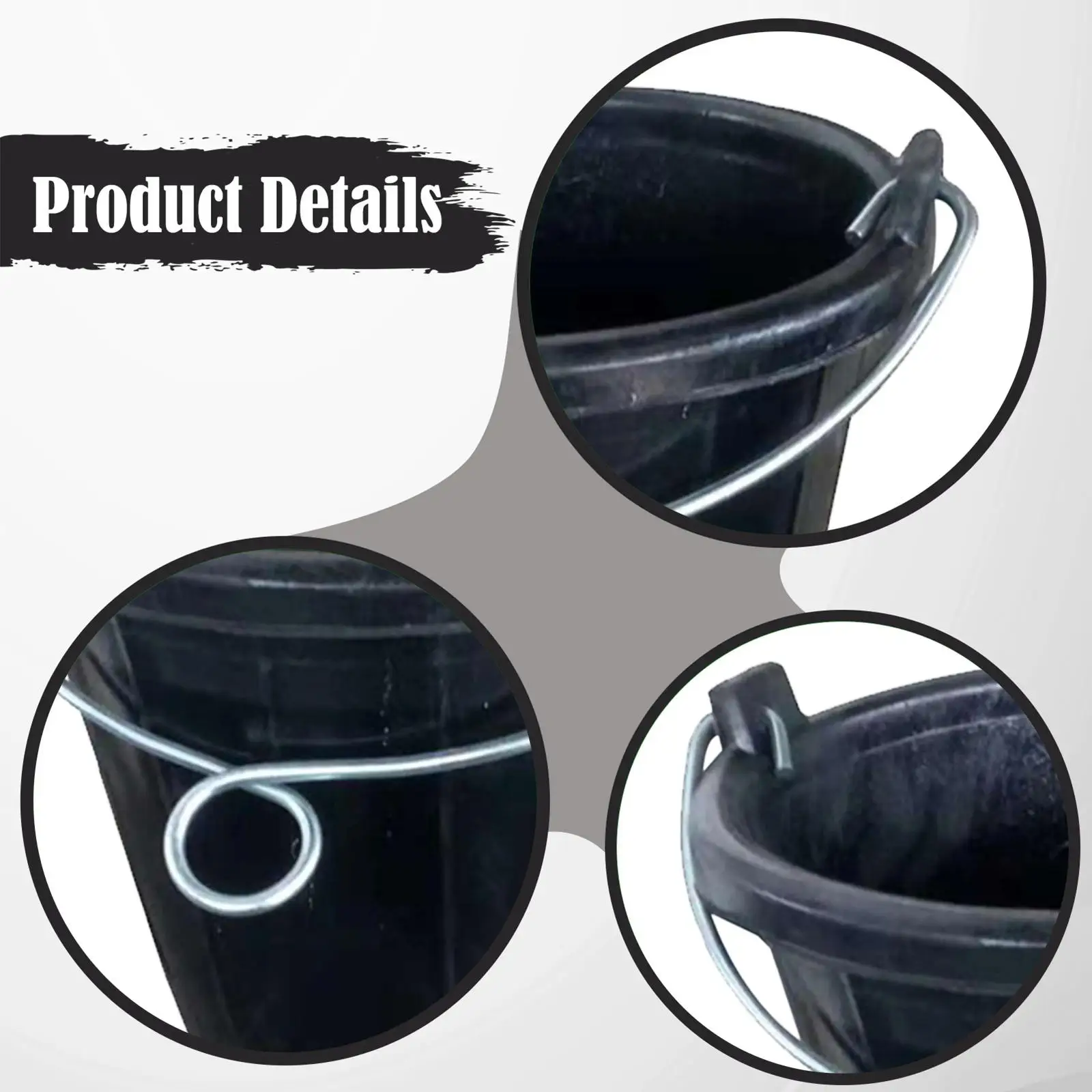 Rubber feed Bucket,Multifunctional Portable with Handle Feeder Container,Water Bucket for Goats Cattle Dog Horse Livestock