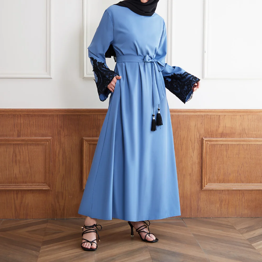 

Женское платье с вышивкой Abaya Elbise, мусульманское платье Дубая, марокканский кафтан, Турецкий Арабский кафтан, молитвенная одежда