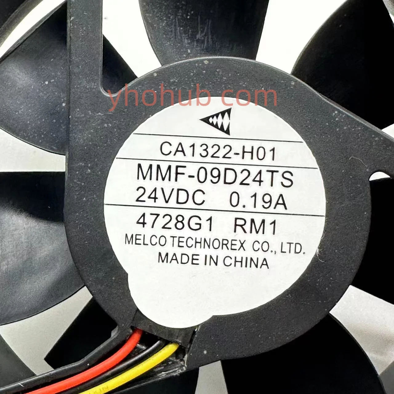 Melco Mmf09d24ts dc 24v 0.19a 90x90x25 mm Ventilador de Refrigeração do Servidor de Fios - Imagem 3