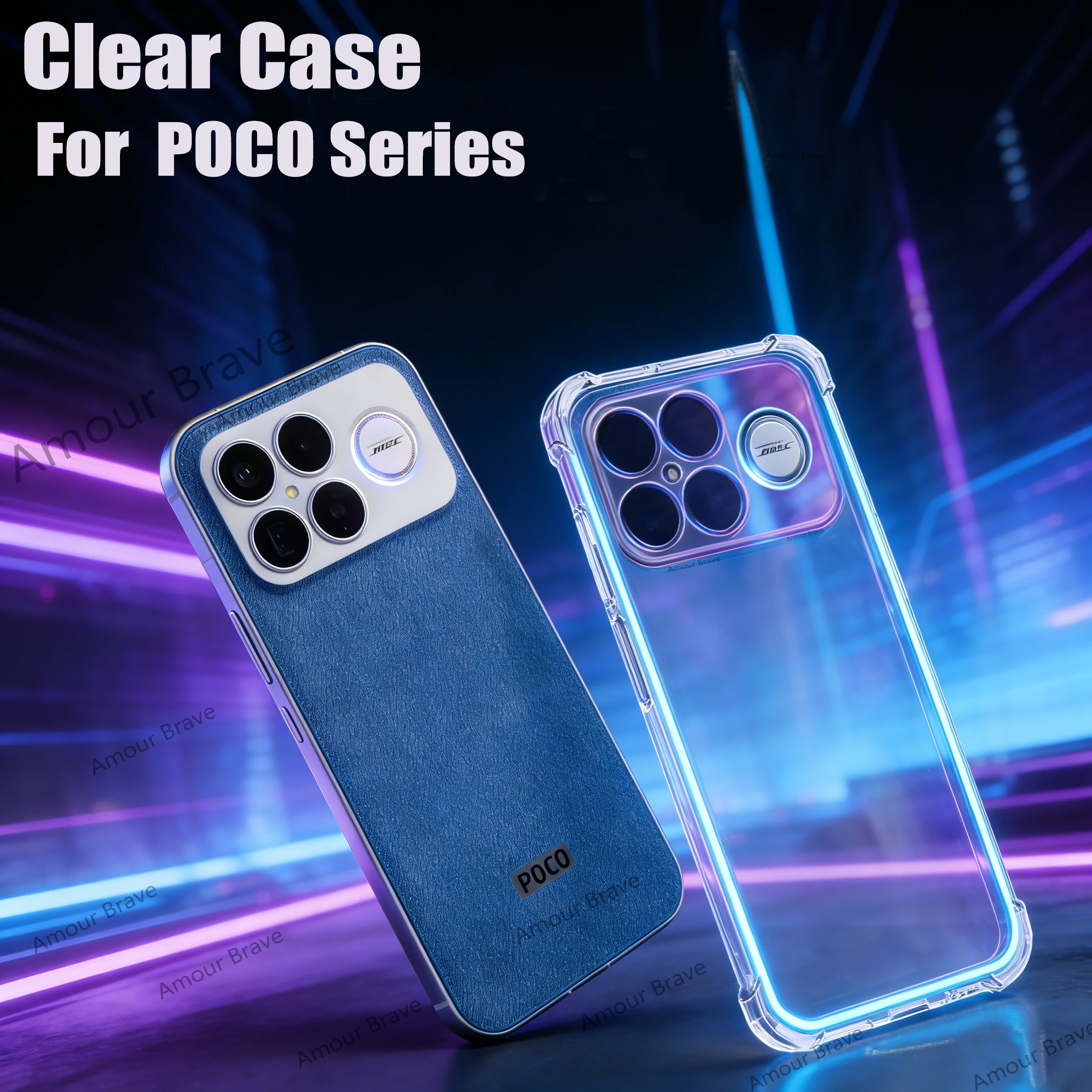Transparent Shockproof Case - Enhanced Protection