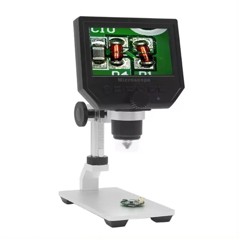 휴대용 LED PCB 휴대폰 포함 전자 디지털 비디오 현미경, 600X 현미경, 4.3 인치 LCD 디스플레이, 3.6MP