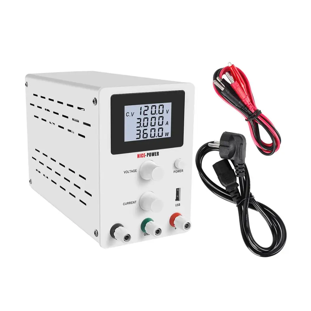 

NICE-POWER R-SPS12003D High Precision LCD Four Display Adjustalbe Power Source 120V 3A Laboratory DC Regulated Power Supply