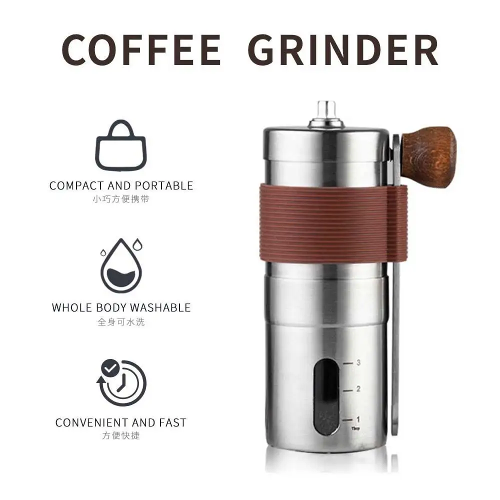 Coffee Grinder Manual Stainless Steel Portable Mini Handmade