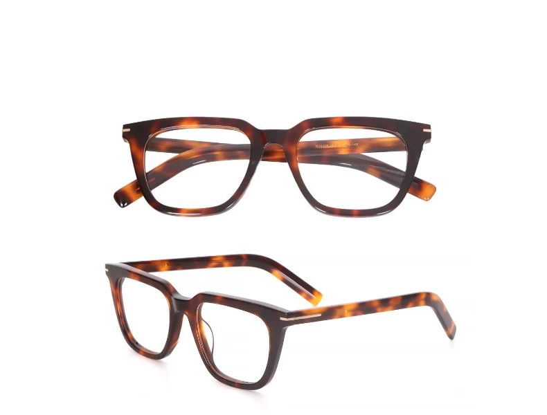 Retro Mode Damen Optische Gläser Quadratisch Hochwertiger Acetatrahmen Trendige Herren Klassische Retro Luxus Design Brille – Detail 8