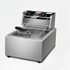 220V10l Stainless Steel Commercial Electric Frit Use Stove Single Cylinder Smokeless Chicken Dough French Fries Fryer Machine 1