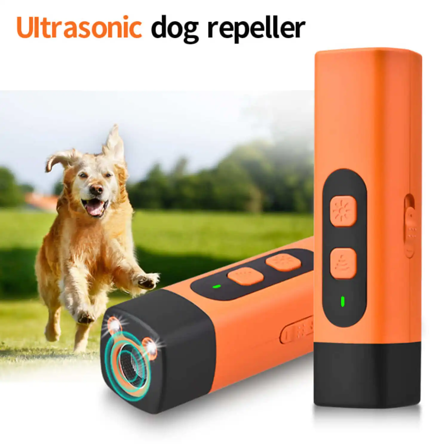 Professional Ultrasonic Bark Control Device Long Range Dog Training Tool Humane Alternative To Shock Collars Pet Trainer