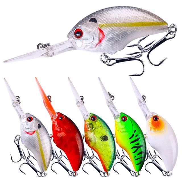 Crank Bait Wobbler Fishing Lures Deep Diving Bass Lures With 3D