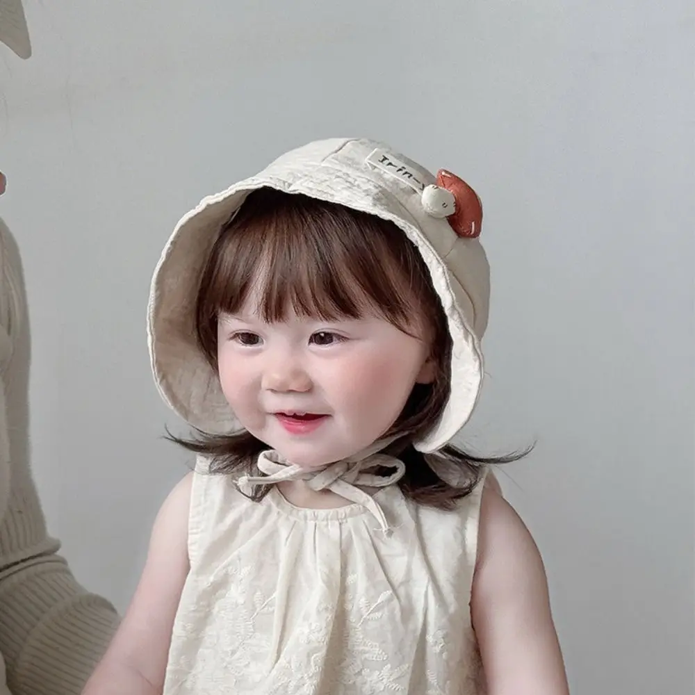 Breathable Mushroom Kids Sunhat Korean Style Foldable Baby Bucket Hat Summer Cotton Sun Protection Panama Hat 5-24 Months
