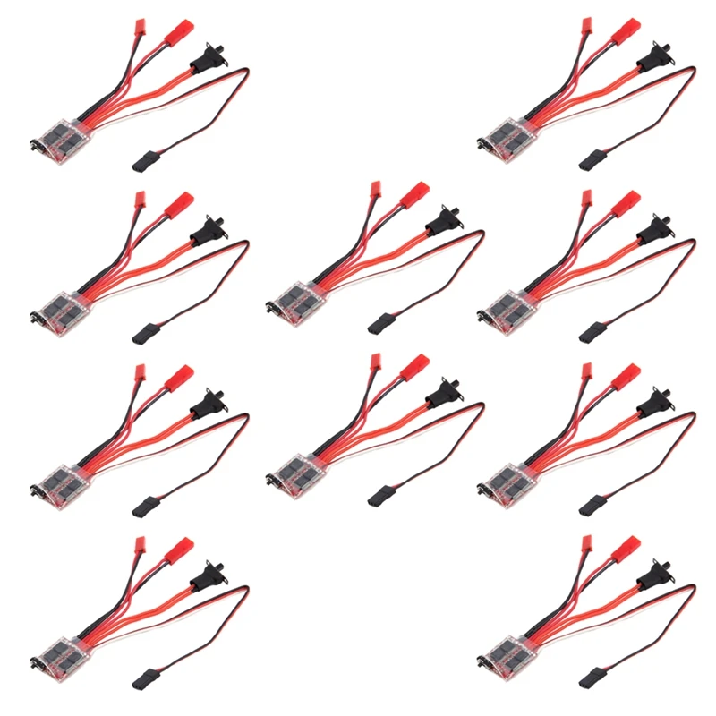 

10X RC ESC 30A 4-8V контроллер скорости щеточного двигателя 1/16 1/18 для скалолазания RC Car Ship Tank Mini 4Wd WPL Car