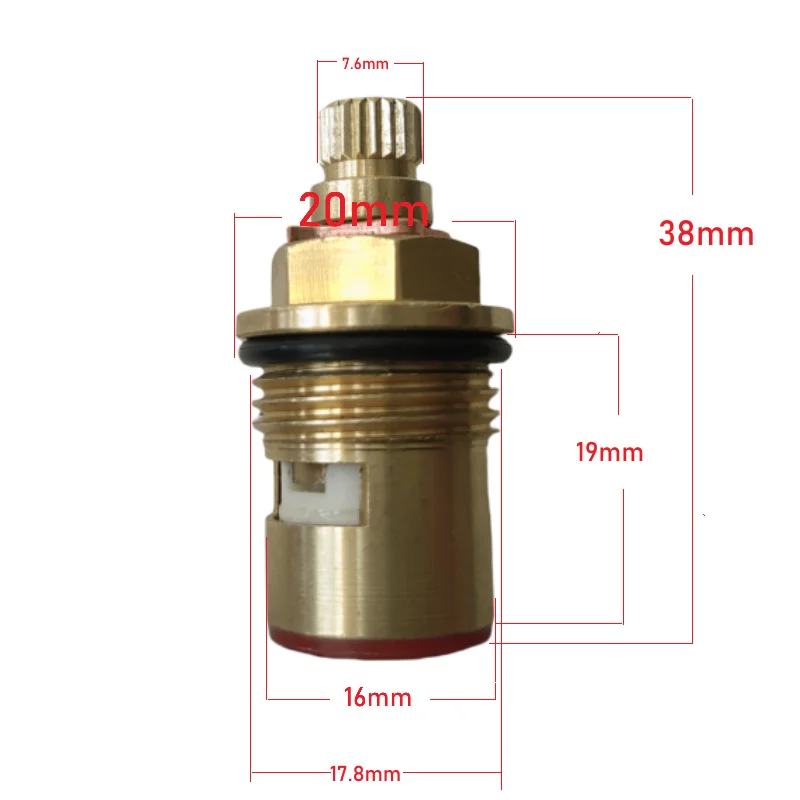 3/8(17.8MM) Brass Cartridge Faucet Maintenance Accessories Ceramics Cartridge Faucet Brass Valve Core