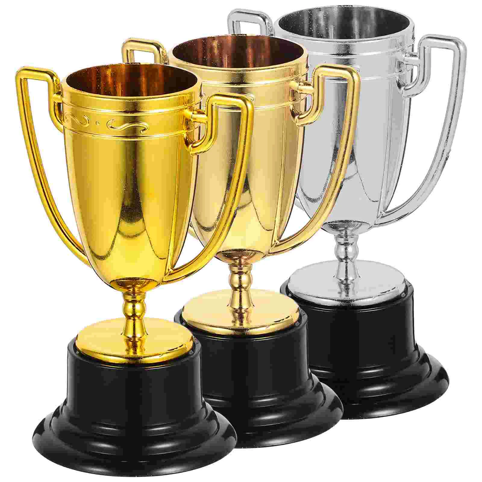 3 Pcs Mini Trophy Award Decorations Creative Plastic Souvenir Gift naments Sports Party Reward Stage Performance Memorabilia