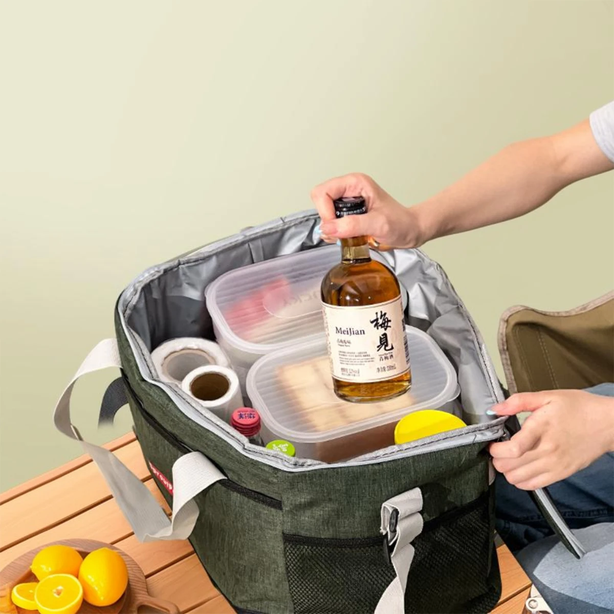 حقيبة تخزين للتخييم من WORTHBUY، حقيبة تبريد محمول...