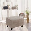 Square Footstool Cover Stretch silver fox Cover Sofa Footrest Stool Slipcover for Living Room Furniture Protector Case 6