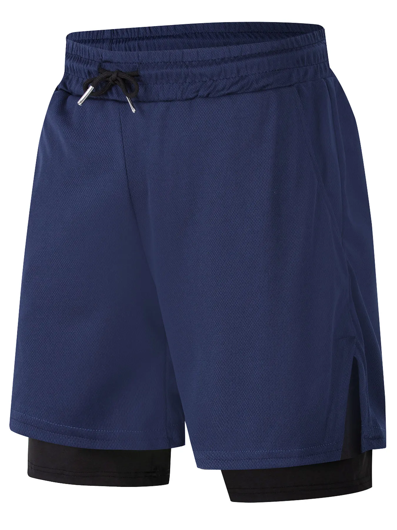 شورت الجري 2 في 1 للرجال - ماص للرطوبة، دعم الضغط...