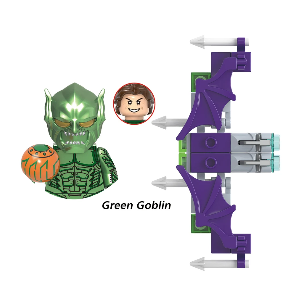 Brand DISNEY Spiderman Spider-Gwen Building Block Doctor Octopus Mysterio Miles Morales Lizard Electro Action Figure Kid Toys