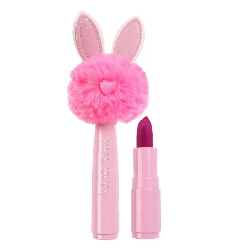 

Блеск для губ стойкая губная помада для губ увеличитель губ плюшевый дизайн в виде Головы Кролика равномерно наносится на подарок женщине маме