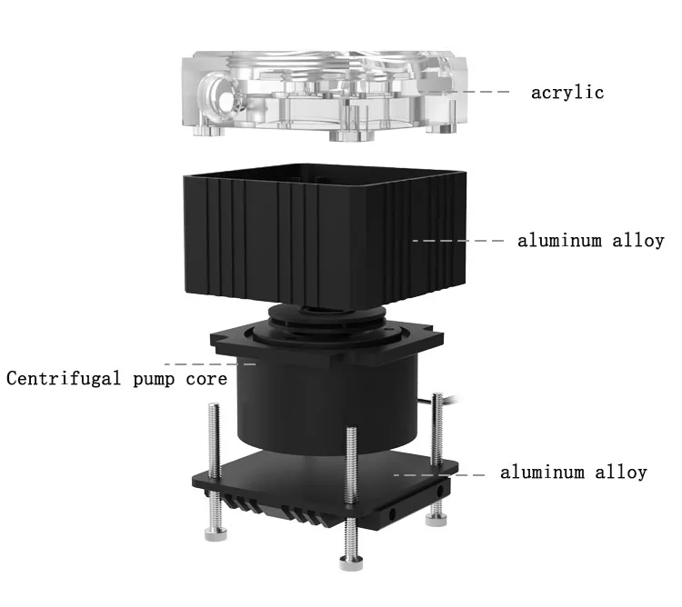 FREEZEMOD computer water cooler silent water pump with a