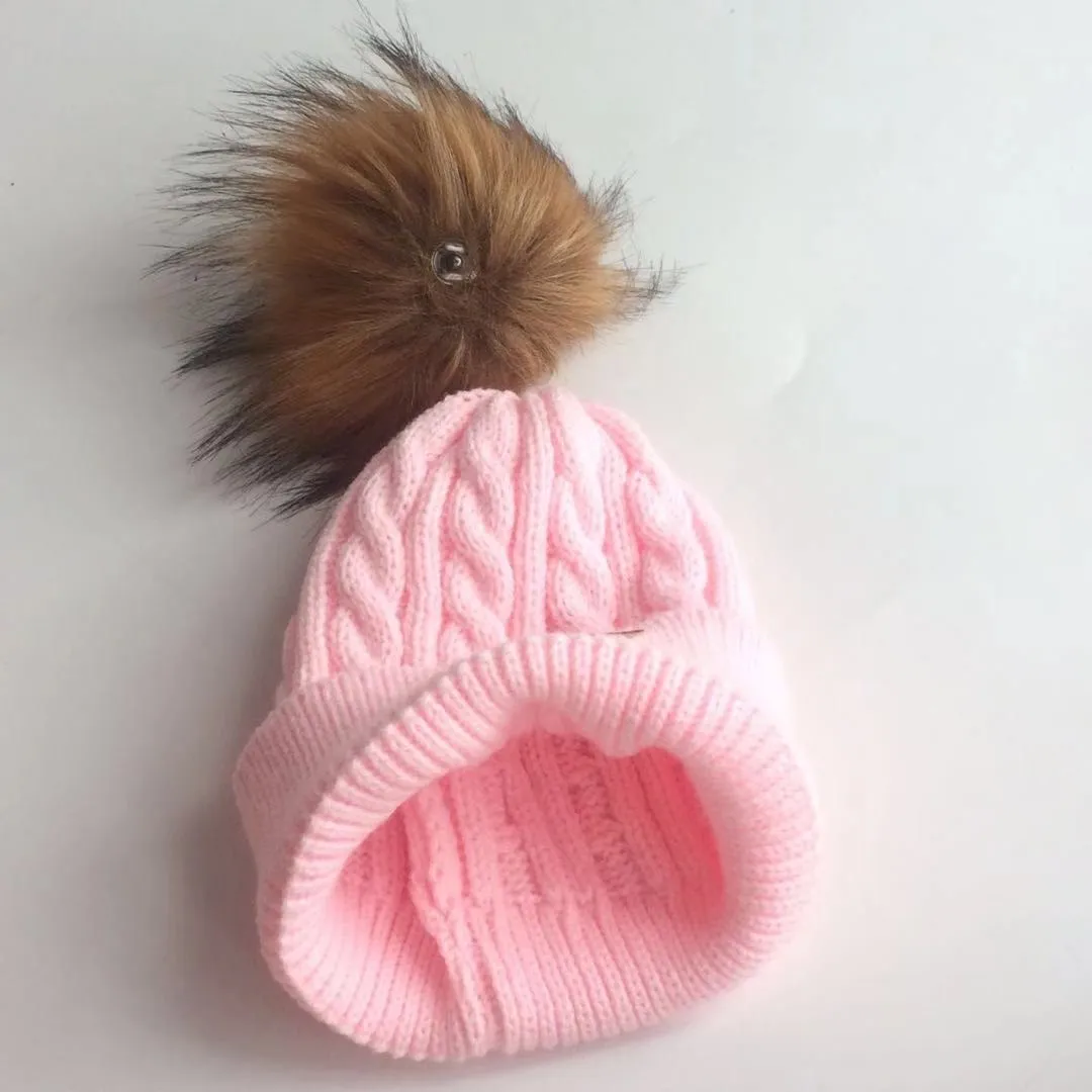 Fashion Baby Hat Knitted Winter Pom Pom Children Hat For Boys Girs Beanies Baby Cute Cotton Cap Warm