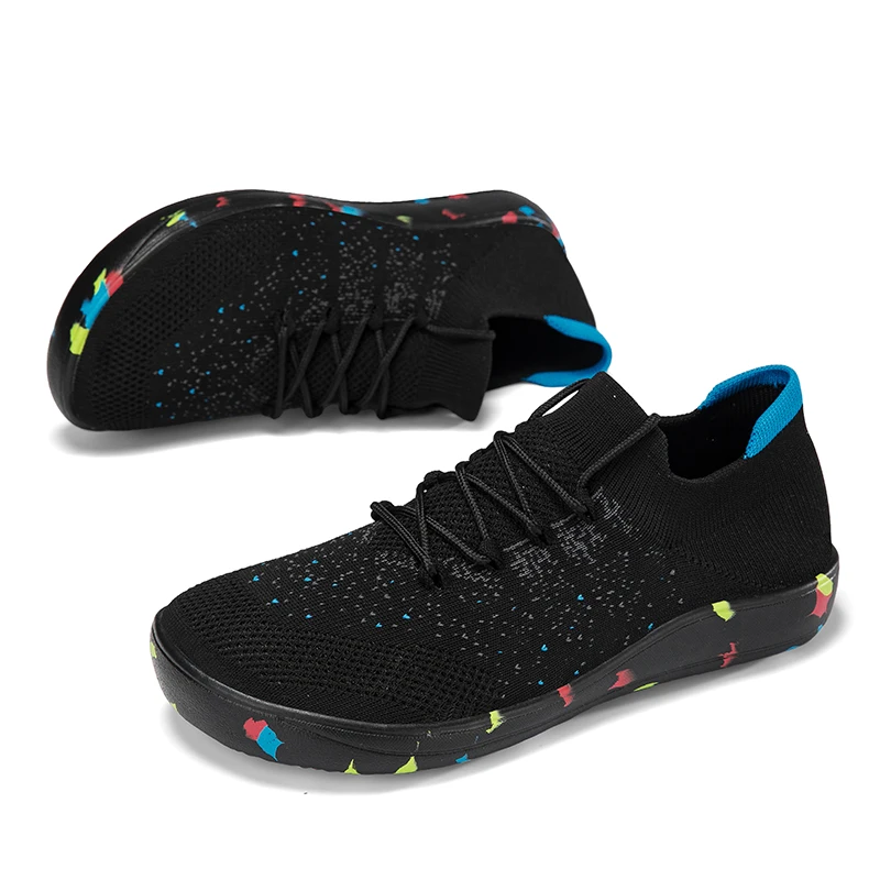 Wide Toe Lace Socks Shoes Zero Drop Barefoot Shoes Men's Breathable Mesh Socks Shoes Athletic Casual Couple Shoes Lightweight Ru 2