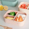 1PCS Microwave Lunch Box Silicone Bowl Dinnerware Food Storage Container Children School Office Portable Baby Feeding Bento Box 2