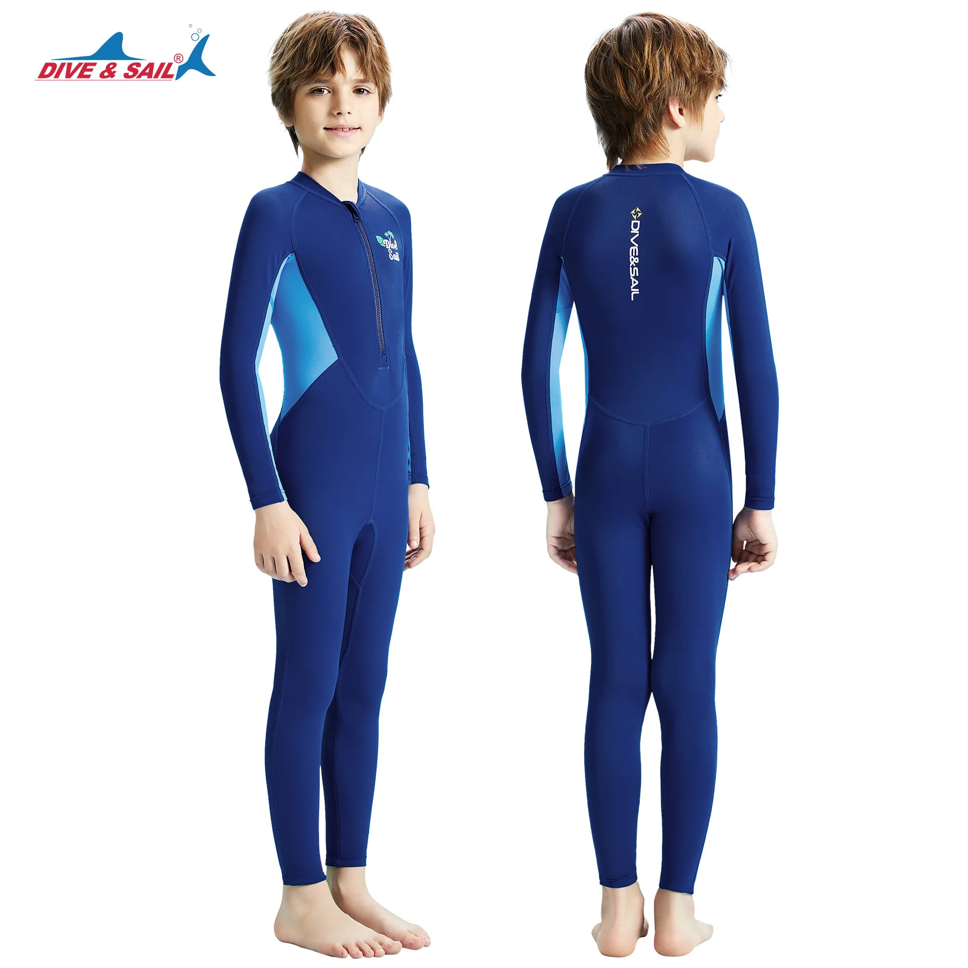 Children's Neoprene Wetsuit One-piece Long Sleeve Diving Suit Proof Sunscreen Surfing Swimming Boy Snorkeling Swimsuit snorkelin 3