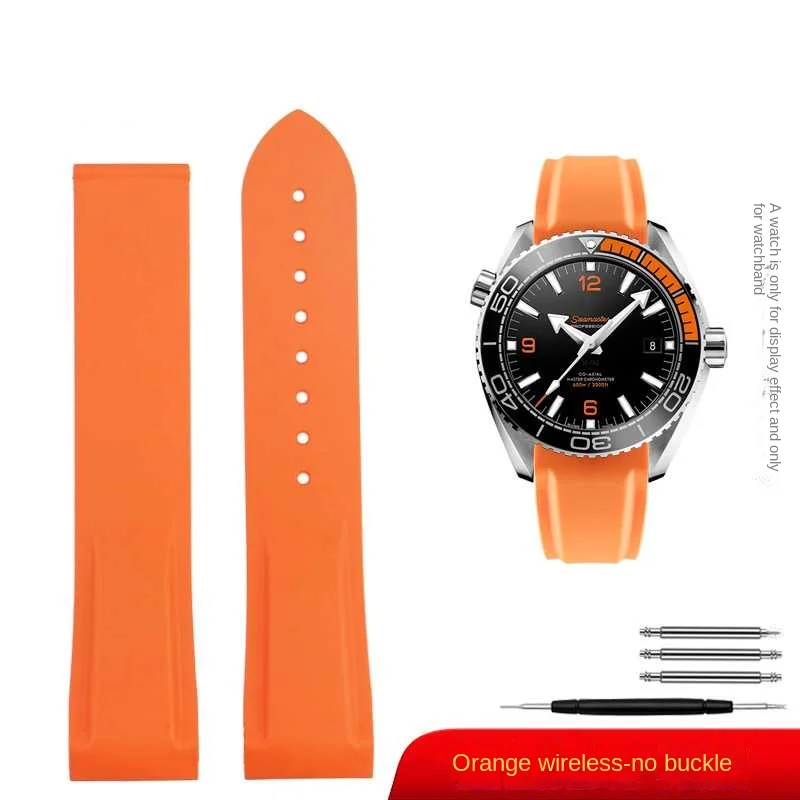 thumbnail image 1 of Correas de reloj de silicona de goma de 20 mm y 22 mm para Omega Seamaster 300 Speedmaster Correa para reloj Seiko HAMILTON Correa para reloj Moon, 1 of 5