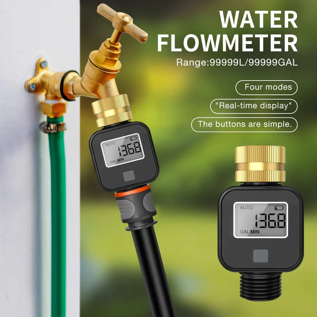 Digital Water Flow Meter High Accuracy Waterproof Measure Water Consumption and