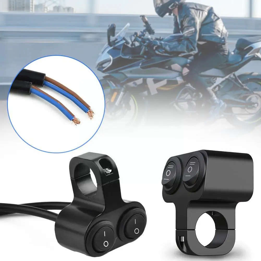 

1 PCS Light Switch 22mm Aluminum Alloy 12V Motorcycle Dual Control Control Switch Handlebar Flasher Speaker Headlight Button