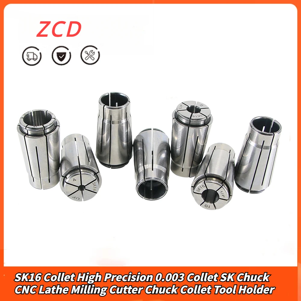 

ZCD SK16 Collet High Precision 0.003 Collet SK Chuck CNC Lathe Milling Cutter Chuck Collet Tool Holder 3~16mm 1/8 Hole Chuck