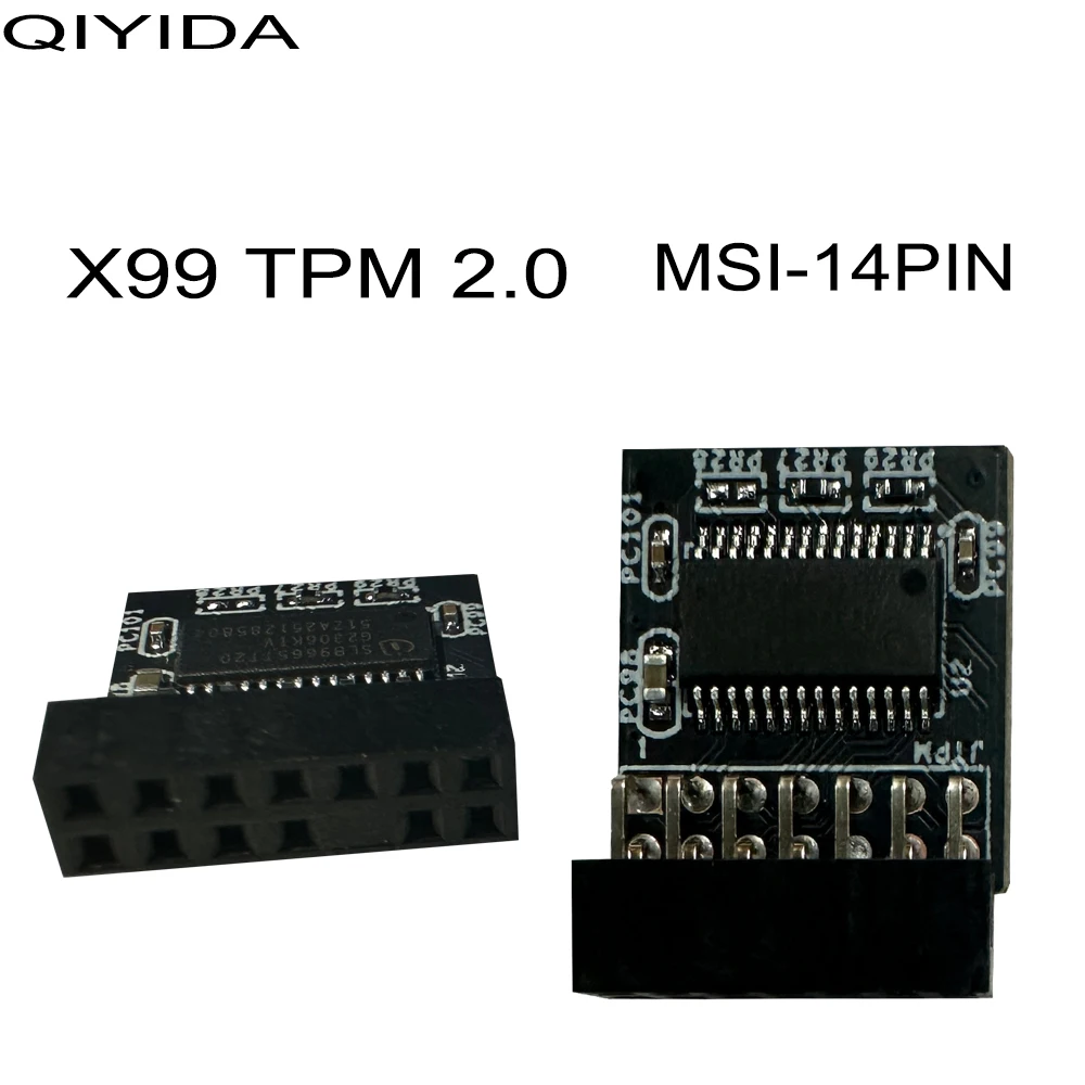TPM2.0 msi 14pin Support X99 H9S X99D4V3.0 use Tpm Module 14 Pin LPC For MSI Encryption Security Module Remote Card Tpm Module Card