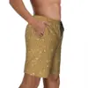 Sparkle Art Board Shorts Summer Glam Gold Glitter Sportswear Beach Shorts Males Quick Dry Casual Design Plus Size Swim Trunks 2