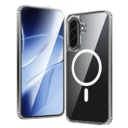 Clear Transparent TPU Magnetic Shockproof Protective Case - Galaxy A55 4G (Transparent)