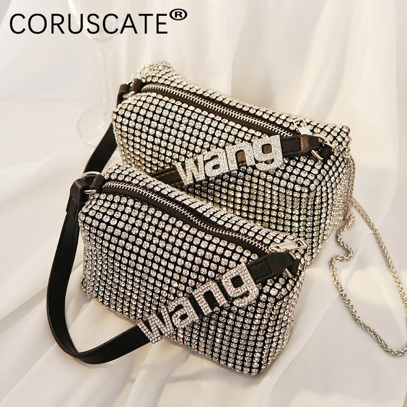 

Сумка через плечо женская, летняя, со стразами