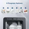 Portable Countertop Dishwasher 7L Detachable Water Tank 6 Program Compact Mini Dishwasher No Installation 4