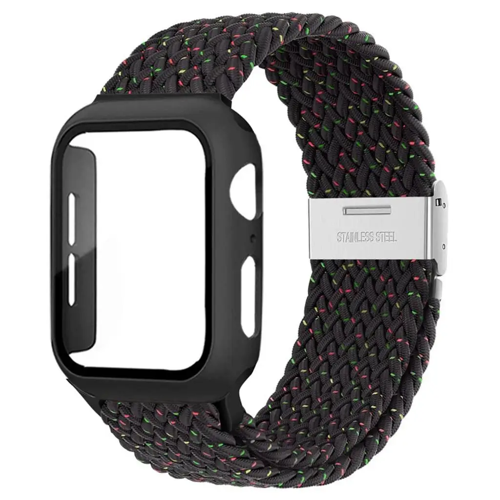 Enhanced Nylon Strap and Protective Case with Elastic Braided Band