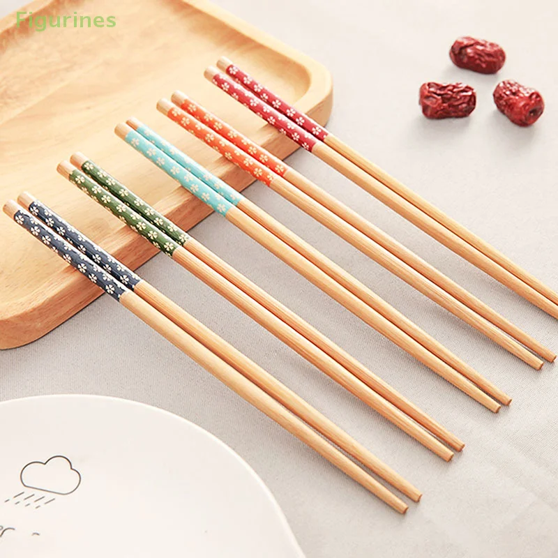 Eco-Friendly Reusable Natural Bamboo Chopsticks Set - Elegant Tableware