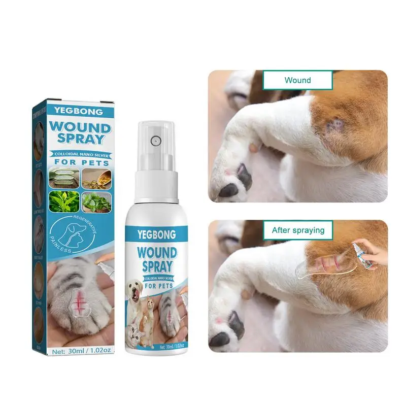 30ml Pets Anti-Itch And Itch Relief Dogs Cat Skin Healthy Care Spray Skin Care Treat Products For Itchy And Sensitive pet wound spray