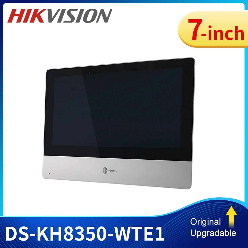 

Hikvision DS-KH8350-WTE1 7-дюймовая Wi-Fi IP внутренняя станция POE видеодомофон монитор с IPS сенсорным экраном дистанционная разблокировка