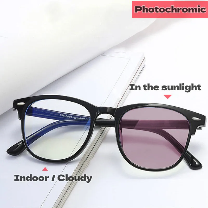 Gafas fotocromáticas para miopía a la moda para mujer, gafas de sol que  cambian de Color con luz azul, gafas con dioptrías, gafas para miopía – Los  mejores productos en la tienda